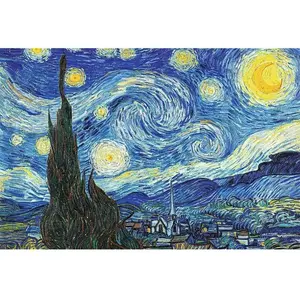 Trefl Kunstrahmen Puzzle 500 - Die Sternennacht, Vincent van Gogh (500... pas cher