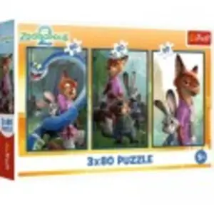 Trefl Puzzle 3 x 80 - Zootopia (240 pièces) pas cher