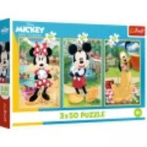 Trefl Puzzle 3 x 50   Micky Maus (50 pièces) pas cher