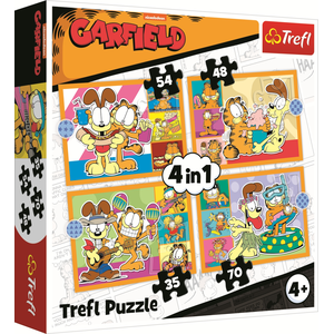 Trefl 4 in 1 Puzzle 35, 48, 54, 70 Teile Garfield (70 pièces) pas cher