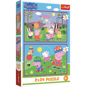 Trefl Puzzle 2 x 24 Peppa Pig (24 pièces) pas cher
