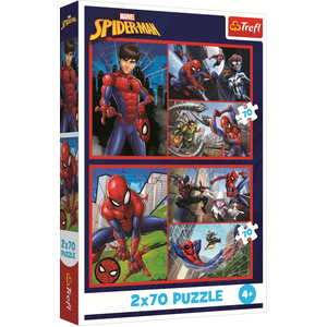 Trefl Puzzle 2 x 70 Marvel Spiderman (70 pièces) pas cher