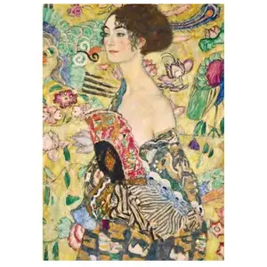 Trefl Puzzle 1000 Gustav Klimt / Dame mit Fächer (1000 pièces) pas cher