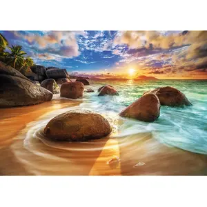 Puzzle 1000 pièces - TREFL - Samudra Beach, Inde - Adulte - 1000 pièces - 68,3 x 48 cm pas cher