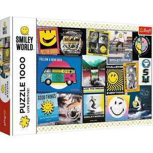 Trefl Tréfl - Smiley World, Vivez positivement ! - Puzzles de 1000 pièces - Collage, Sourire, Puzzle Heureux, Puzzle Bricolage, Divertissement Créatif, Puzzle Classique pour Adultes et Enfants 12+ pas cher