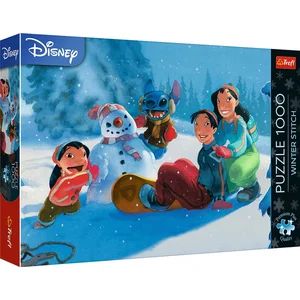 Trefl Puzzle Premium Plus 1000 - Lilo & Stitch Winter (1000 pièces) pas cher
