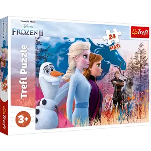 Trefl, Puzzle, Un voyage magique, Disney La Reine des Neiges 2, 24 Maxi Pièces, pour Enfants à partir de 3 ans