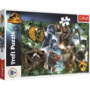 Trefl Tréfl - Jurassic World Dominion, Dinosaures Préférés - Puzzle 300 Pièces - Puzzles avec Dinosaures, Jurassic Park, Divertissement Créatif, Amusant pour les Enfants à partir de 8 ans