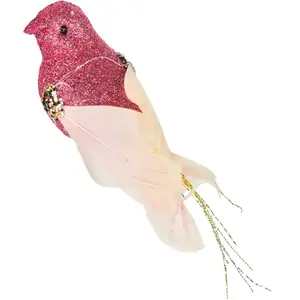 Inspiruj - Ptaszek Ozdoba - Roze - 13 cm