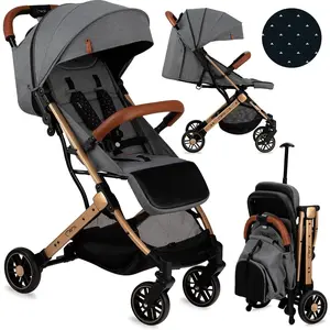 Poussette canne ultra compacte MOMI Estelle - Gris foncé - De 0 à 36 mois - Jusqu'à 15kg
