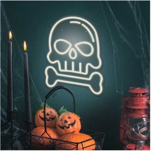 Forever Lumière Led Décorative Skull With Bone pas cher