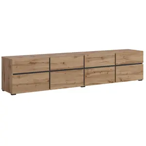 Meuble TV 4 portes Petits-meubles - Lilia - 225 x 40 x 48cm - Bois pas cher