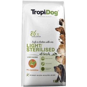 12kg Tropidog Premium Light, Poulet, nourriture sèche pour chiens pas cher