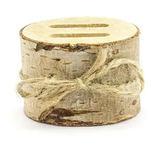 NO NAME Porte-alliances - Nature - Bûche en bois - Diamètre 6 cm - Style romantique - Intérieur pas cher