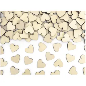 PartyDeco Party-Decoration Houten confetti hartjes (50st) pas cher