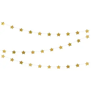 Party-Decoration Partydeco - Slinger Sterren Goud (3,6 meter) pas cher