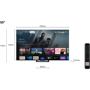 TCL TV QLED TCL 55C749 139 cm 4K UHD Google TV 2023 Aluminium brossé pas cher