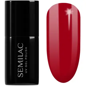 Semilac Vernis à ongles gels semi-permanents UV 027 Intense Red 7ml pas cher