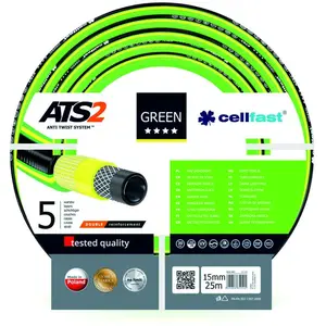 Cellfast TUYAU D ARROSAGE 15MM 25M GREEN ATS 5 COUCHES pas cher
