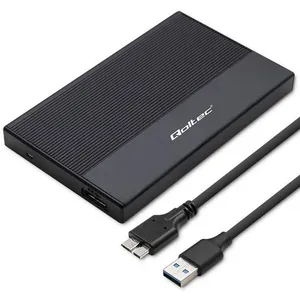 Disque dur SSD externe - Qoltec - 52277 - 2 To - USB 3.0 - Noir pas cher