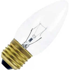 Merkloos / Sans marque Gloeilamp Kaarslamp | Grote fitting E27 | 25W