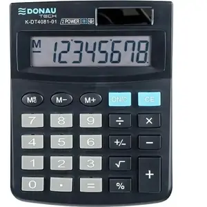 DONAU TECH/K-DT4081-01 Calculatrice de bureau 8 chiffres avec fonction...