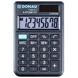 DONAU TECH/K-DT2081-01 Calculatrice à 8 chiffres avec fonction racine ...
