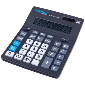 OFFICER PRODUCTS Donau TECH Office K-DT5141-01 Calculatrice de bureau avec affichage 14 chiffres 201 x 155 x 35 mm Noir