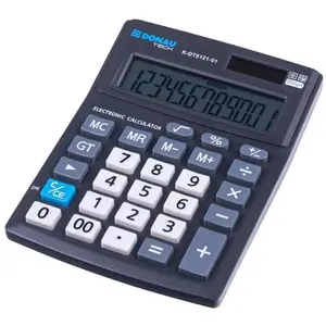 OFFICER PRODUCTS Donau TECH Office K-DT5121-01 Calculatrice de bureau avec affichage 12 chiffres 137 x 101 x 30 mm Noir