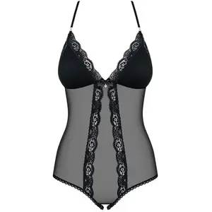 Obsessive Open kruis body - Erotische Body - Maat S/M - Zwart pas cher