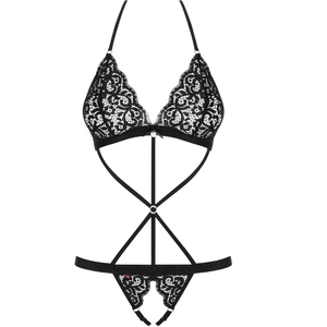 Obsessive Body met kanten cups en string   Erotische Body   Maat S/M   Zwart pas cher