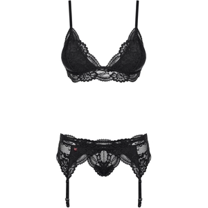 Obsessive - 810-SEG-1 Set 3 st. Zwart L/XL pas cher