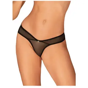 Obsessive - Glandez Transparante String - Zwart pas cher