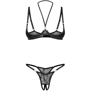 Obsessive - Olianna 2-delige Open Set - ZwartVendu parbol