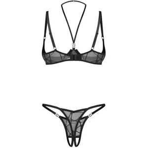 Obsessive - Olianna 2-delige Open Set - ZwartVendu parbol