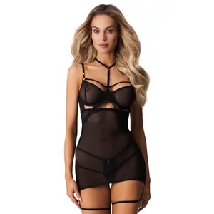 Obsessive - Arrowel Babydoll - Zwart pas cher