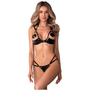 Obsessive Keira Lise 2-Delige Open Set Zwart pas cher