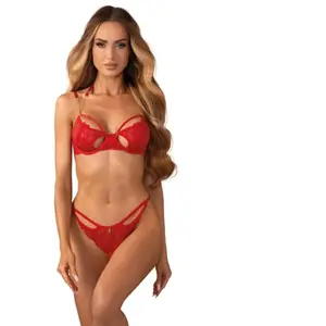 Obsessive Matildea 2-Delige Open Set Rood pas cher