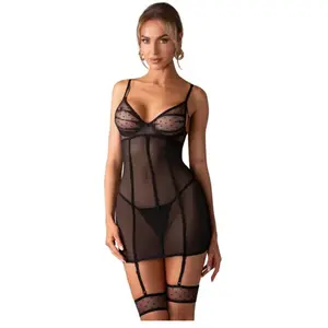 Obsessive - Nuites Chemise - L/XL - ZwartVendu parbol
