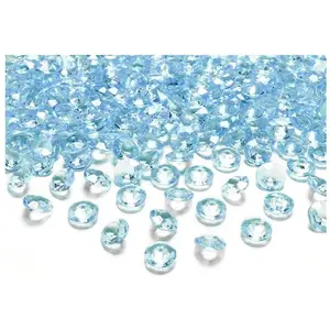 Party-Decoration Partydeco - Tafel diamant turquoise 12mm pas cher