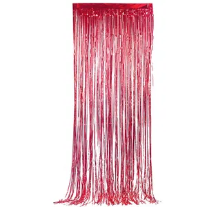 Party-Decoration Partydeco - Deurgordijn Rood (0,90 x 2,5 m) pas cher