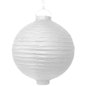Party-Decoration LANTERNE JARDIN PAPIER BLANC 20CM pas cher