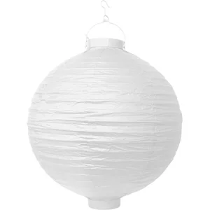 PartyDeco Papieren lampion met LED-verlichting | wit | 30cm pas cher