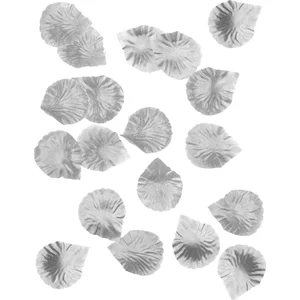 PARTYDECO 100 Pétales de rose en tissu argenté 5 x 5 cm - Argent pas cher