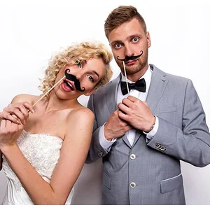 PartyDeco Foto props snor 6 stuks pas cher
