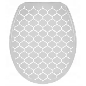 Bisk Iris Toiletbril - Polypropyleen, Grijs, Eenvoudig Reinigbaar