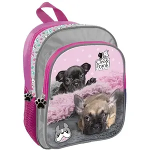 Chien Bouledogue Français et Son Petit Chiot Sac a Dos Junior Cartable... pas cher