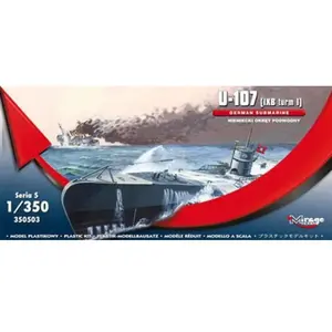 U-107 (ixb Turm I) German Submarine - 1:350e - Mirage HobbyVendu parbol