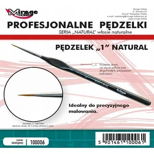 Mirage Hobby Kwast Natural nr 1 - Precisie Schilderen met Natuurhaar pas cher