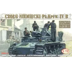Bouwpakket Mirage-Hobby 72852 1/72 WWII Duitse Tank Pz.Kpfw.IV BVendu parrakuten